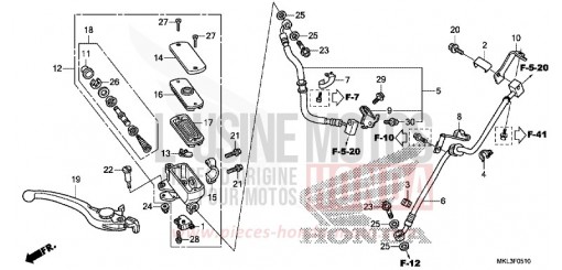 FRONT BRAKE MASTER CYLINDER NC750XAK de 2019